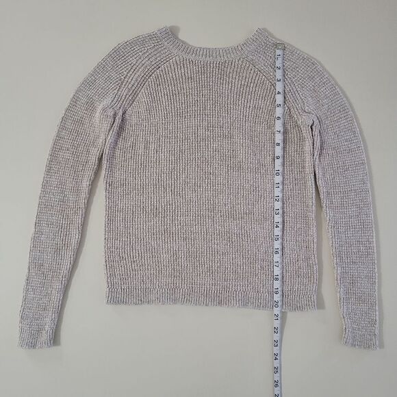 G.H. Bass Women’s Oatmeal Cotton Crewneck Long Sleeve Pullover Sweater - Picture 4 of 11